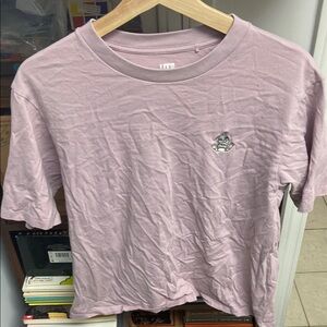 Uniqlo Disney Pink Short Sleeve Tee with Embroidered Thumper from Bambi
